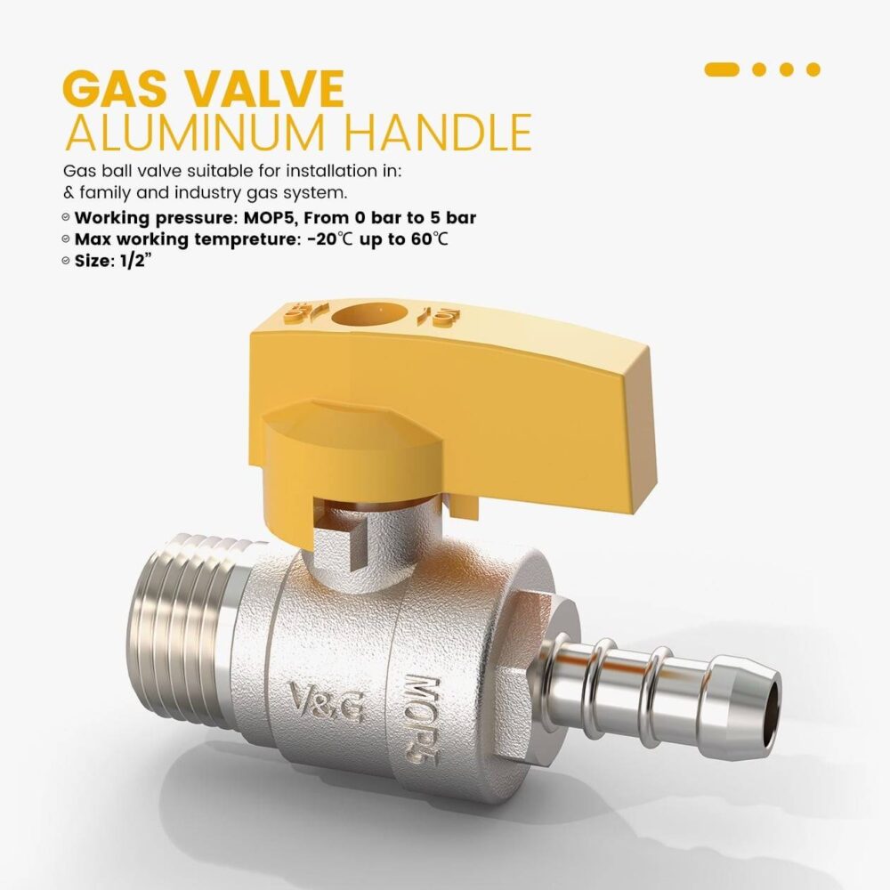 Almium handle Gas valve