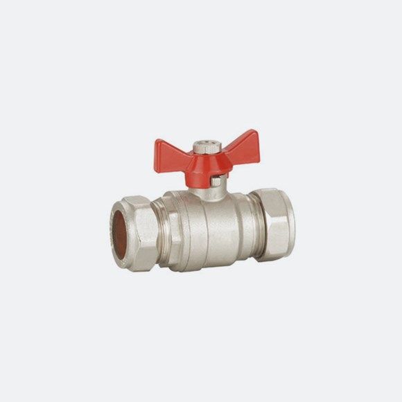 compression butterfly handle ball valve