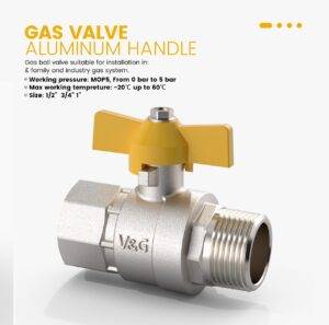 Gas Valve Aluminium handle