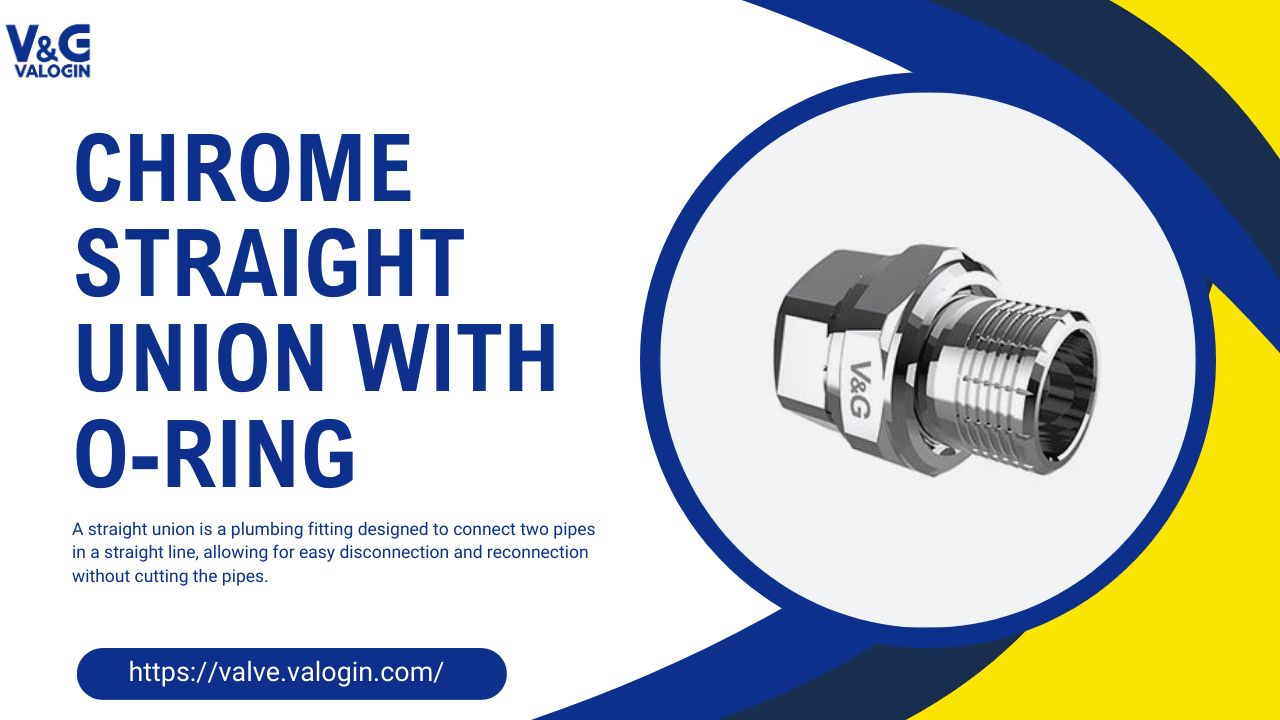 Chrome straight union with O-Ring image and the same text.