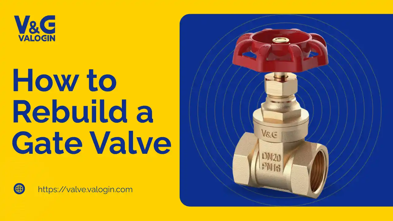 A gate valve image and a text how to rebuilt a gate valve.