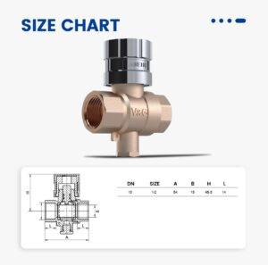 Size chat of magnetic ball valve