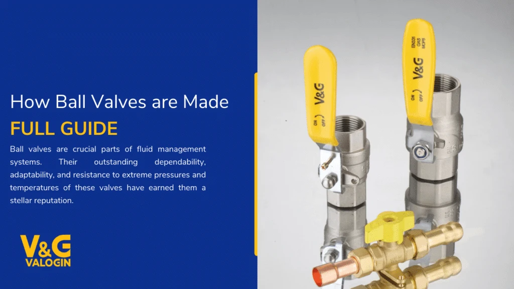 How Ball Valves are made Heading and some description for that and some ball valves are shown in this image.