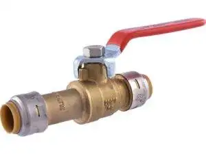Slip Ball Valve with red color handle.