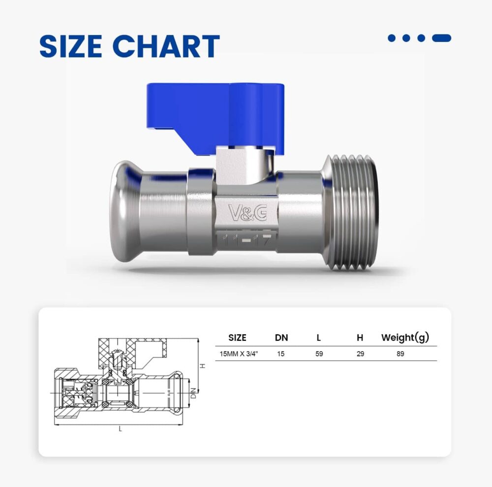 Press-fit Washing Machine Valve