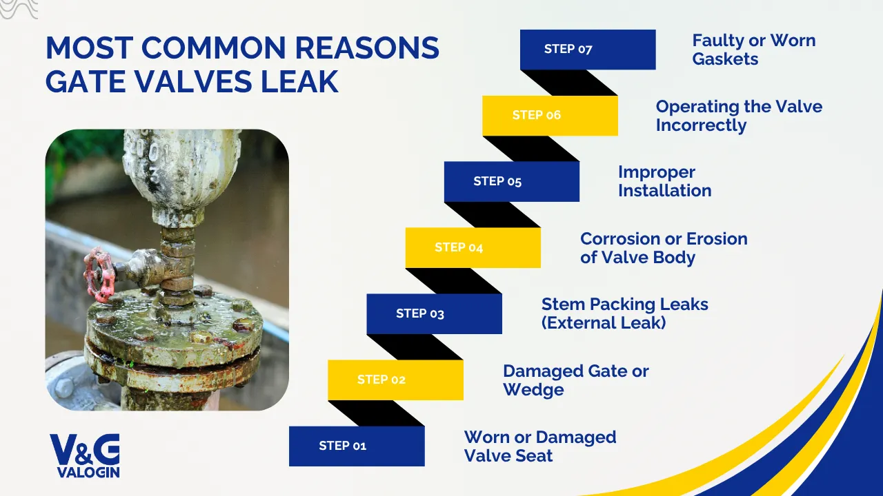 most common reasons gate valves leak.