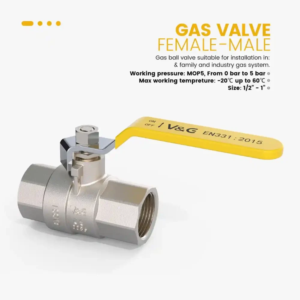 Valvex Orion 1/2" Ball Valve (Gas Valve Female-Male)