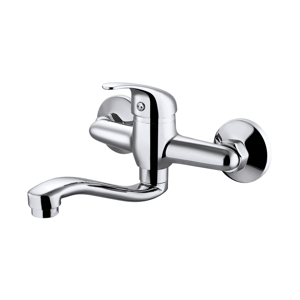 Close-up of an ARGO STROY S-infill 215mm chrome 35-15 STROY universal wall mixer.