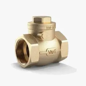 Brass Swing Check Valve Female/Female with a V&G logo.
