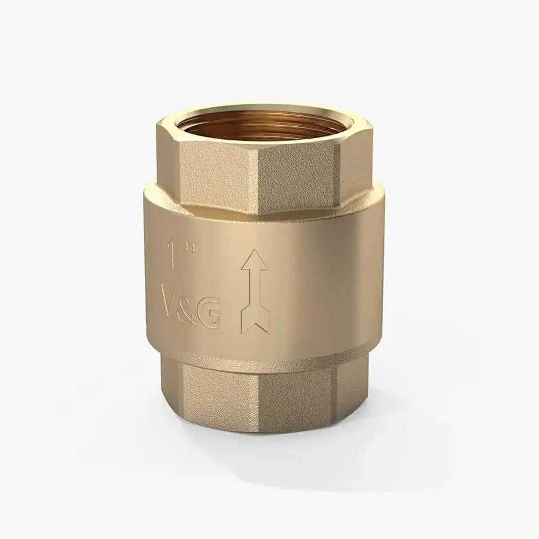 Check Valve FXF with Brass core and V&G logo.